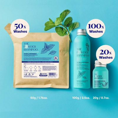 The Powder Shampoo Purifying Shampoo For Oily Scalp & Limp Hair Peppermint & Papaya Enzyme 50g / 1.76oz 6