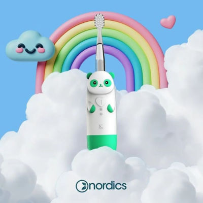 Nordics Kids Sonic Electric Toothbrush Green Panda 2