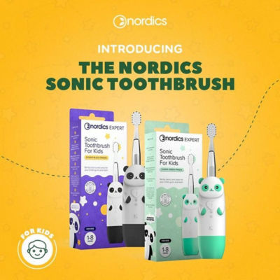 Nordics Kids Sonic Electric Toothbrush Black Panda 2