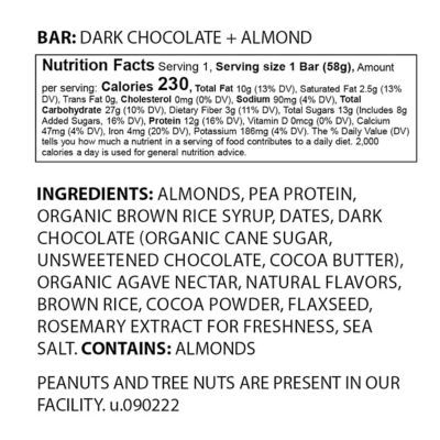 The GFB Gluten Free Protein Bar Dark Chocolate Almond (12 x 58g) 3