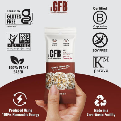 The GFB Gluten Free Protein Bites Dark Chocolate Coconut (10 x 36g) 3