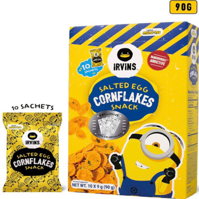 Buy IRVINS x MINIONS Salted Egg Cornflakes Snack (90G) Free Coloring ...