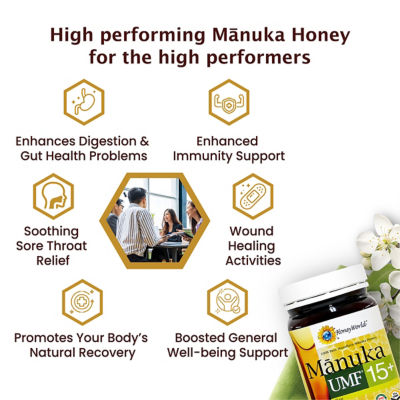 HONEYWORLD [Bundle of 4] Raw Manuka Honey UMF 15+ 500g 3