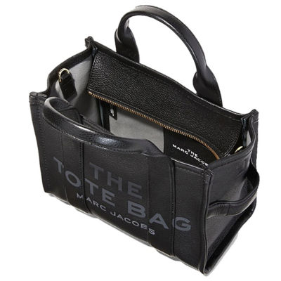 MARC JACOBS Leather The Tote Small Traveler Tote Bag Black H009L01SP21 4