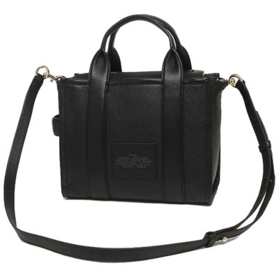 MARC JACOBS Leather The Tote Small Traveler Tote Bag Black H009L01SP21 5