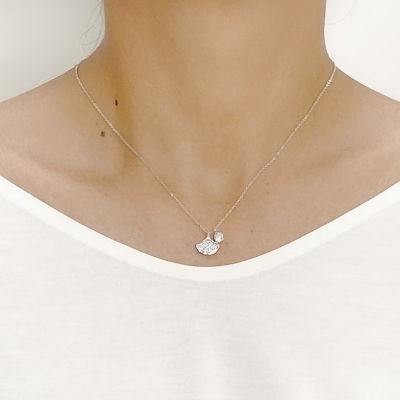 Chomel Gingko Leaf Cubic Zirconia Necklace 3