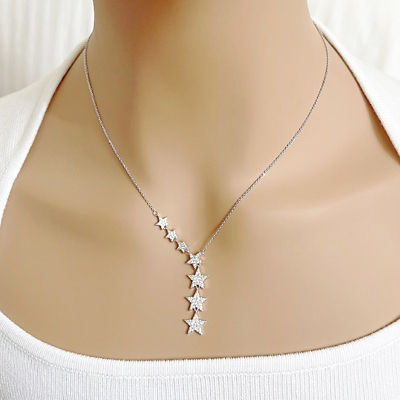 Chomel Rhodium 7 Stars Cubic Zirconia Necklace 3