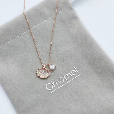 Chomel 银杏叶锆石项链 4
