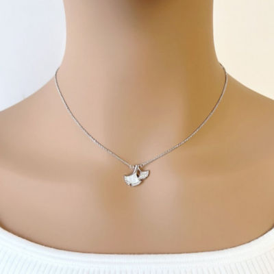 Chomel Gingko Leaf Mother of Pearl Necklace 3