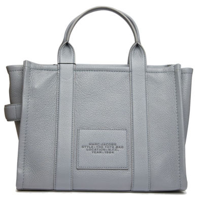MARC JACOBS The Leather Medium Tote Bag Wolf Grey H004L01PF21 3