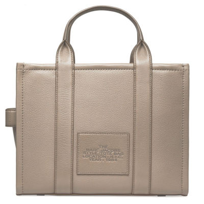 MARC JACOBS The Leather Medium Tote Bag Cement H004L01PF21 3