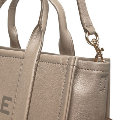 MARC JACOBS The Leather Medium Tote Bag Cement H004L01PF21 5