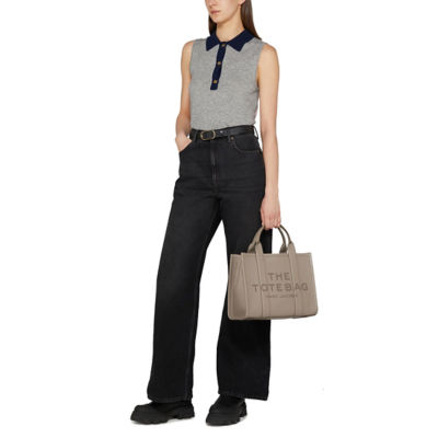 MARC JACOBS The Leather Medium Tote Bag Cement H004L01PF21 8