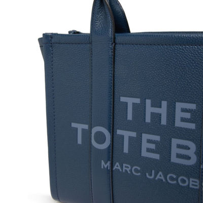 MARC JACOBS The Leather Medium Tote Bag Blue Sea H004L01PF21 5