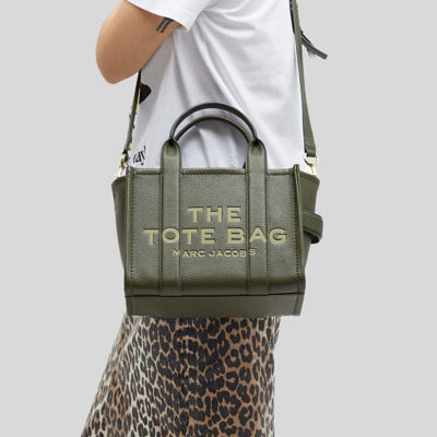 MARC JACOBS The Leather Small Tote Bag Traveler Tote Forest H009L01SP21 4