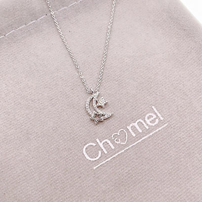 Chomel Moon & Star Cubic Zirconia Necklace 4