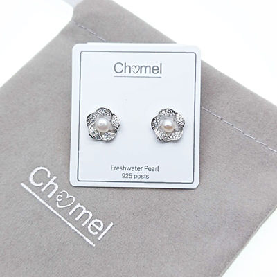 Chomel 花朵淡水珍珠耳环 2