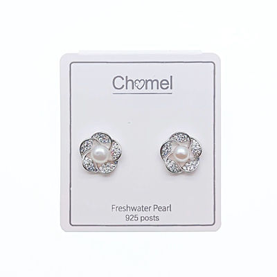 Chomel 花朵淡水珍珠耳环 4