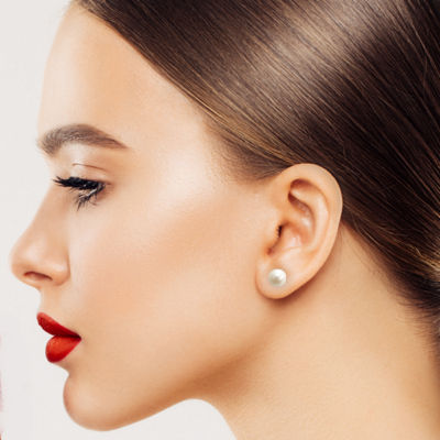 Chomel Freshwater Pearl Button Earrings 3