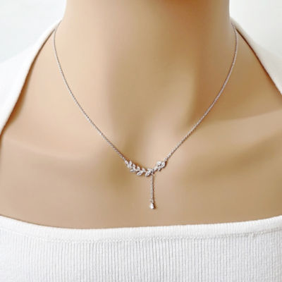 Chomel Leaf Cubic Zirconia Necklace 3