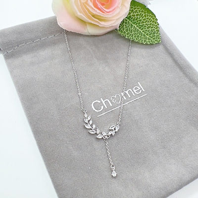 Chomel Leaf Cubic Zirconia Necklace 4