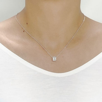 Chomel Tunnel Mother of Pearl Cubic Necklace 3
