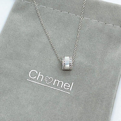 Chomel Tunnel Mother of Pearl Cubic Necklace 4