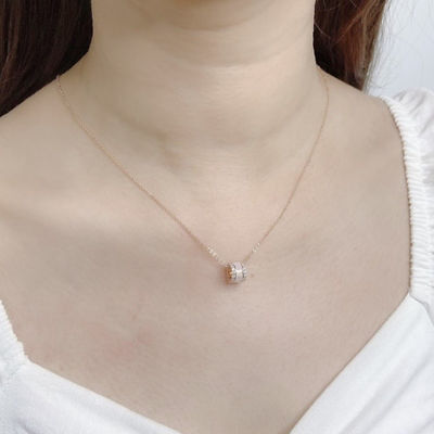 Chomel Tunnel Mother of Pearl Cubic Necklace 3