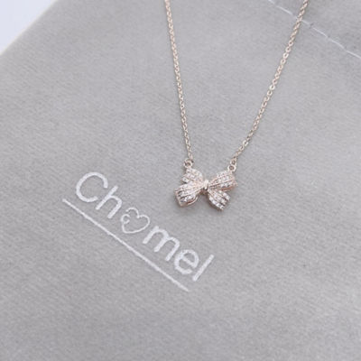 Chomel 蝴蝶结锆石项链 4