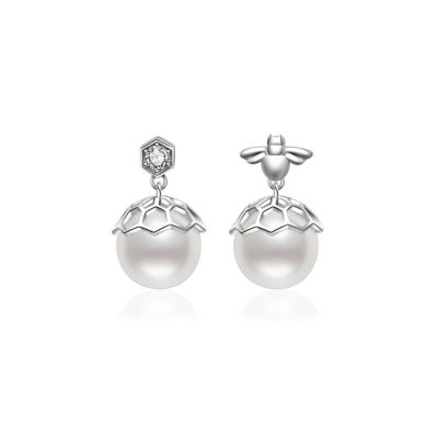 Pearly Lustre Top Grade Edison Pearl Earrings WE00652 | Bee-lieve 1