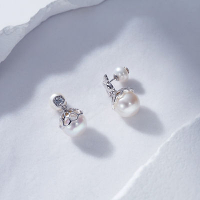 Pearly Lustre Top Grade Edison Pearl Earrings WE00652 | Bee-lieve 2