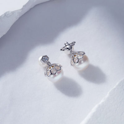 Pearly Lustre Top Grade Edison Pearl Earrings WE00652 | Bee-lieve 3