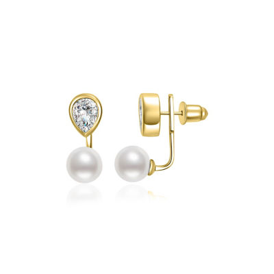 Pearly Lustre Top Grade Freshwater Pearl Earring WE00706 | EVERLEAF 1