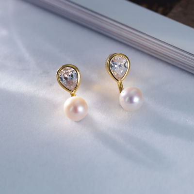 Pearly Lustre Top Grade Freshwater Pearl Earring WE00706 | EVERLEAF 2