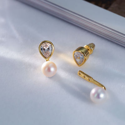 Pearly Lustre Top Grade Freshwater Pearl Earring WE00706 | EVERLEAF 3