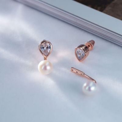 Pearly Lustre Top Grade Freshwater Pearl Earring WE00707 | EVERLEAF 2