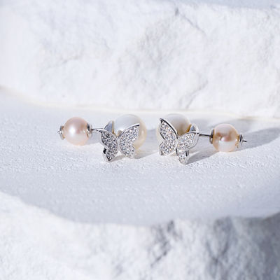 Pearly Lustre Top Grade Freshwater Pearl Earrings WE00691 | GARDENS 2