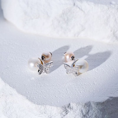 Pearly Lustre Top Grade Freshwater Pearl Earrings WE00691 | GARDENS 4