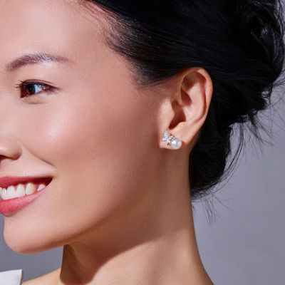 Pearly Lustre Top Grade Freshwater Pearl Earrings WE00691 | GARDENS 7