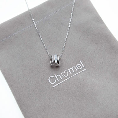 Chomel Circle Mother of Pearl & Cubic Zirconia Necklace 4
