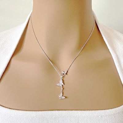Chomel Butterfly Cubic Zirconia Necklace 3