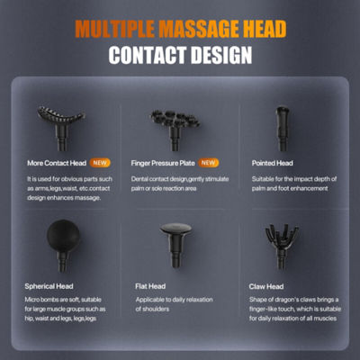 Philips Massage Gun Fascial Gun for Muscle Percussion Deep Tissues Muscle Massager 6 Heads 6