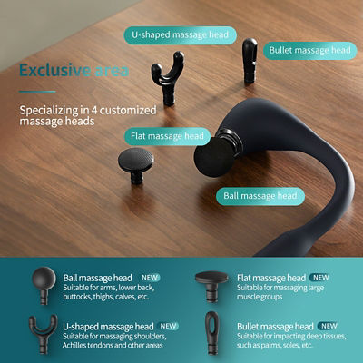 Philips Handheld Massager Hook Shaped Massager, Curved Massager Gun, Deep Muscle Relaxation Back & Neck Massager 6