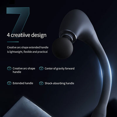 Philips Handheld Massager Hook Shaped Massager, Curved Massager Gun, Deep Muscle Relaxation Back & Neck Massager 8