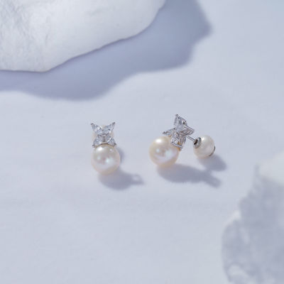 Pearly Lustre Top Grade Freshwater Pearl Earrings WE00619 | EVERLEAF 3