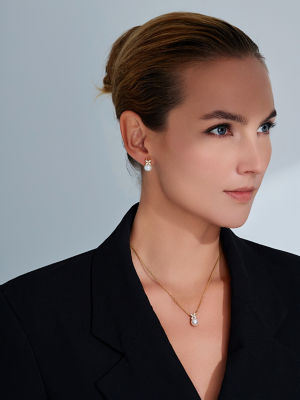 Pearly Lustre Top Grade Freshwater Pearl Earrings WE00620 | EVERLEAF 6