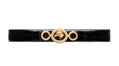 Buy HANDMADE DIAMANTE CROCODILE LEATHER BELT Online in Singapore