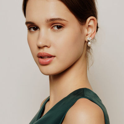 Pearly Lustre Top Grade Freshwater Pearl Earrings WE00643 | GARDENS 3