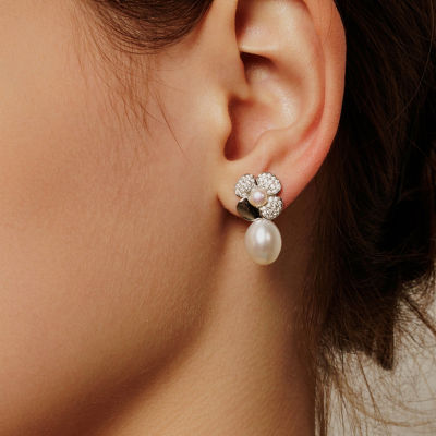 Pearly Lustre Top Grade Freshwater Pearl Earrings WE00643 | GARDENS 5