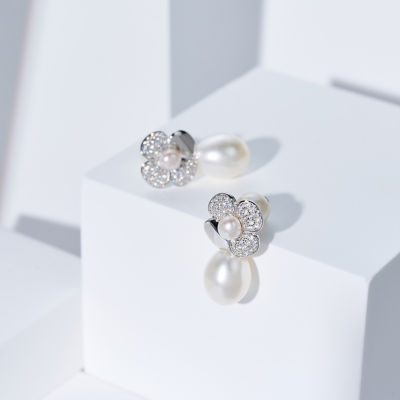 Pearly Lustre Top Grade Freshwater Pearl Earrings WE00643 | GARDENS 6